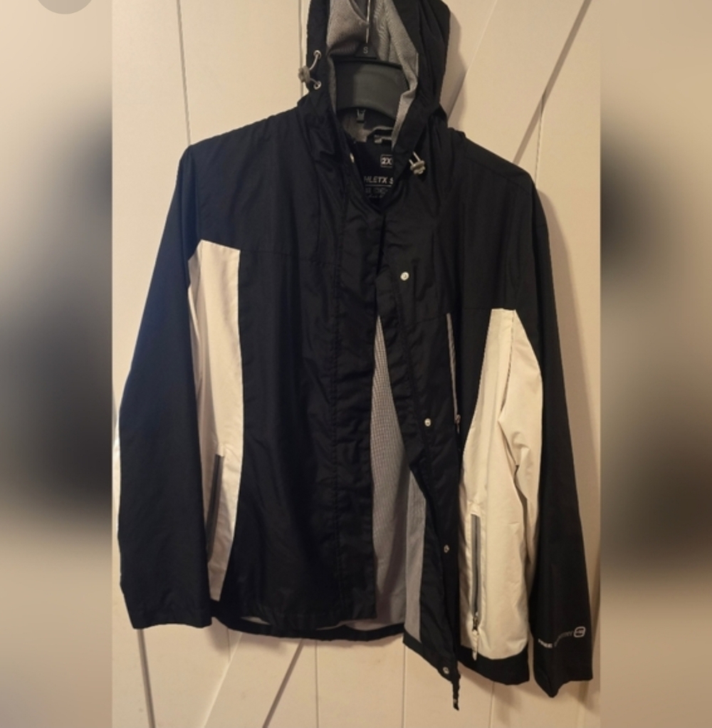 Women’s Free Country Hooded Jacket, Sz 2X, Black/white, Great Condition